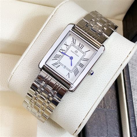 reloj tank cartier mujer|reloj cuadrado mujer.